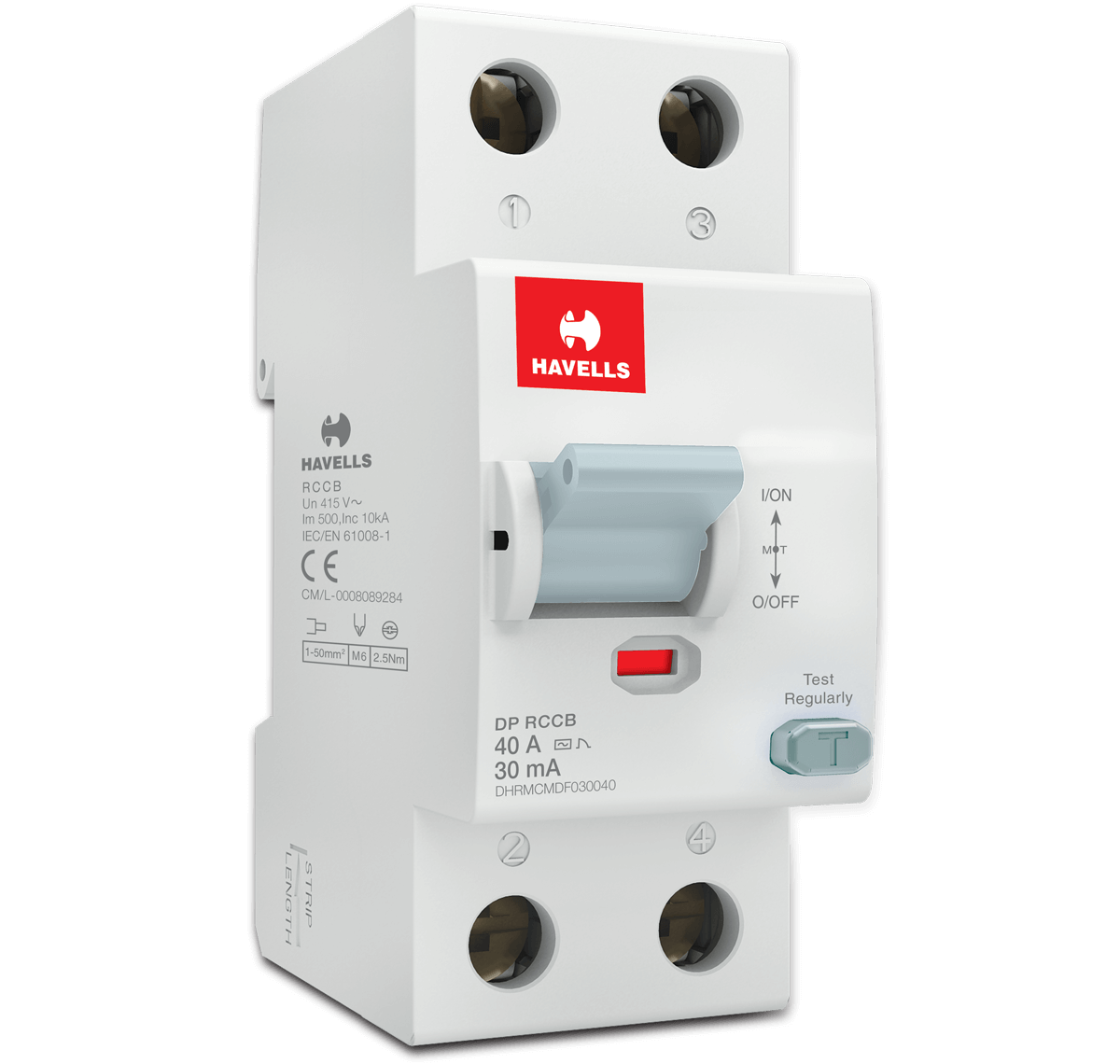 30 mA - 40 A RCCB 'A' Type DP