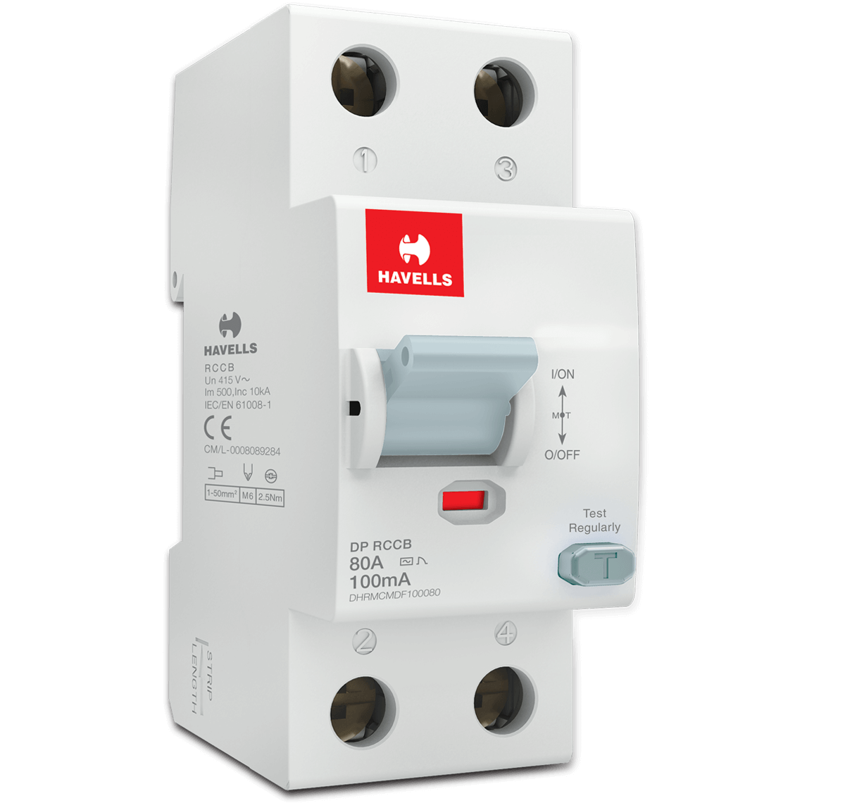 100mA/80A Higher Rating RCCB DP